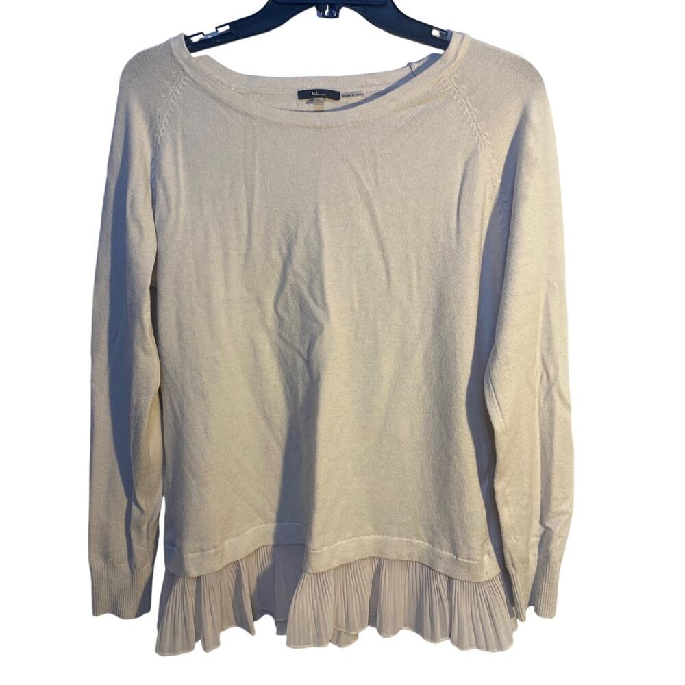 Milano Woman's Large Wool Blend Ruffle Long Sleeve Sweater Fairy